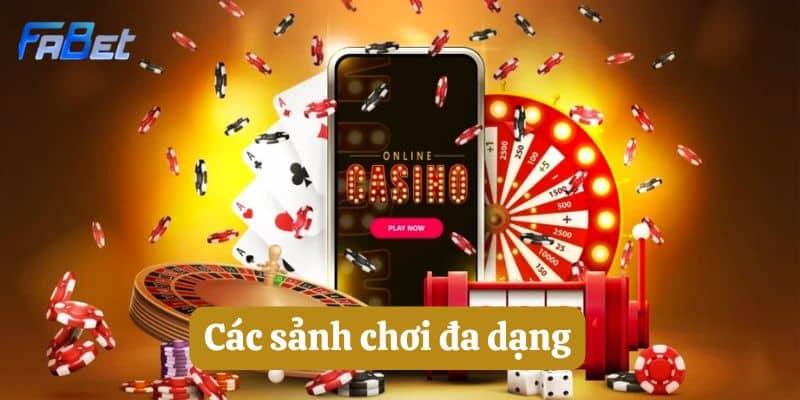 Các sảnh chơi đa dạng